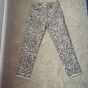 adika cheetah print jeans size small